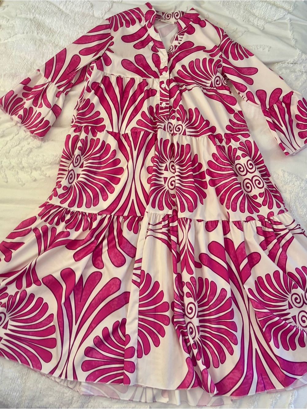 SundayUp Magenta & White Print Dress - Picture 16 of 16